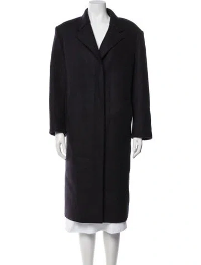 Pre-owned Harris Wharf London Virgin Wool Faux Fur Coat In Brown