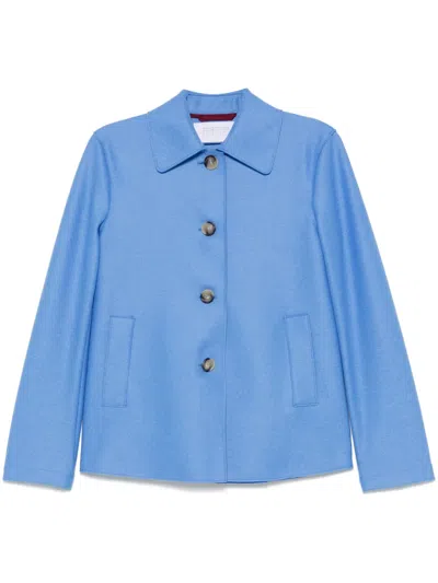 Harris Wharf London Virgin-wool Jacket In Blue