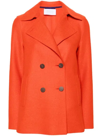 Harris Wharf London Virgin Wool Jacket In Orange