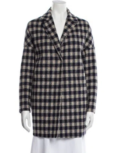 Pre-owned Harris Wharf London Virgin Wool Plaid Print Blazer In Multi