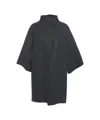 Harris Wharf London Virgin Wool Short Coat With High Collar And Wide Sleeves In Black