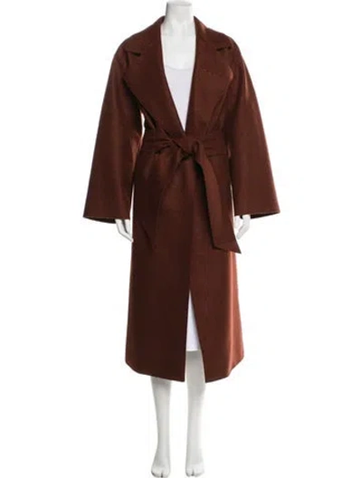 Pre-owned Harris Wharf London Virgin Wool Trench Coat In Brown