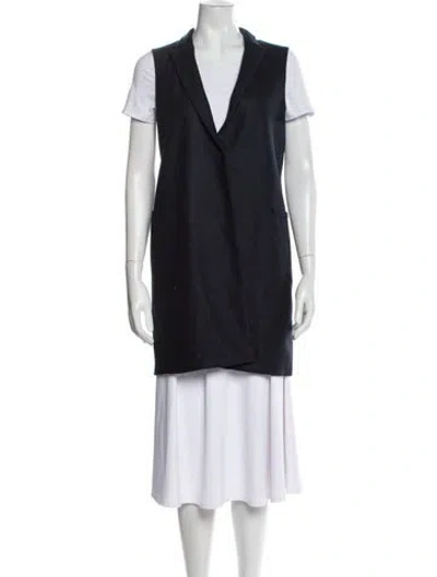 Pre-owned Harris Wharf London Virgin Wool Vest In Blue