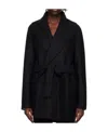 Harris Wharf London Volcano Coat In Black