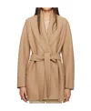 Harris Wharf London Volcano Coat In Nude