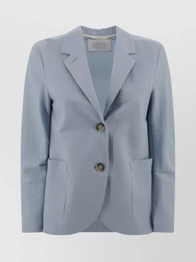Harris Wharf London Waterproof Single-breasted Rayon Blazer With Notched Lapel
