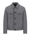 Harris Wharf London Western Jacket Pressed Wool In Gray