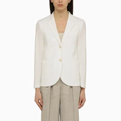 HARRIS WHARF LONDON HARRIS WHARF LONDON  WHITE SINGLE-BREASTED COTTON JACKET