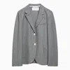 HARRIS WHARF LONDON WHITE SINGLE-BREASTED COTTON JACKET
