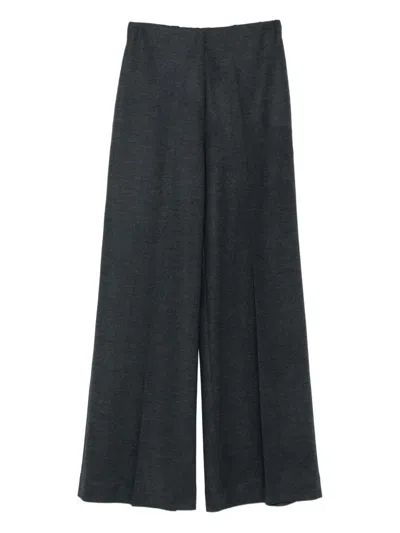 Harris Wharf London Wide Leg Trousers In Grey
