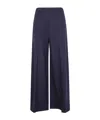 Harris Wharf London Wide-leg Wool Trousers In Blue
