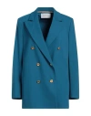 Harris Wharf London Woman Blazer Azure Size 6 Viscose, Polyamide, Elastane In Blue