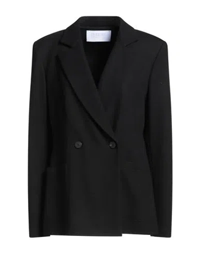 Harris Wharf London Woman Blazer Black Size 10 Virgin Wool