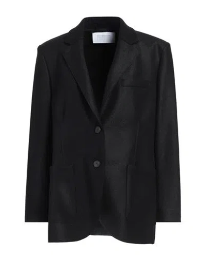 Harris Wharf London Woman Blazer Black Size 8 Virgin Wool