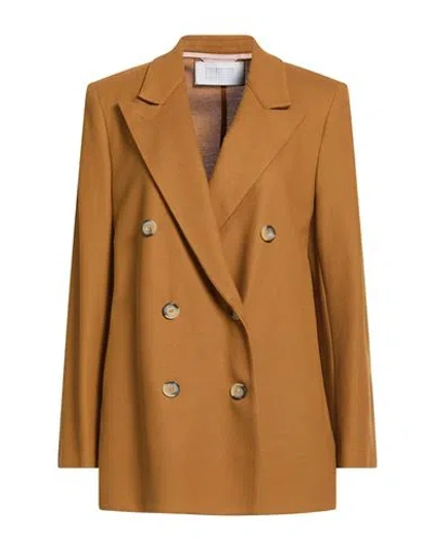Harris Wharf London Woman Blazer Camel Size 6 Cotton In Brown