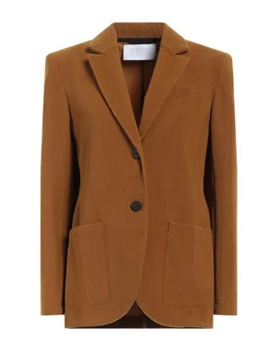Harris Wharf London Woman Blazer Camel Size 6 Polyester, Elastane In Beige