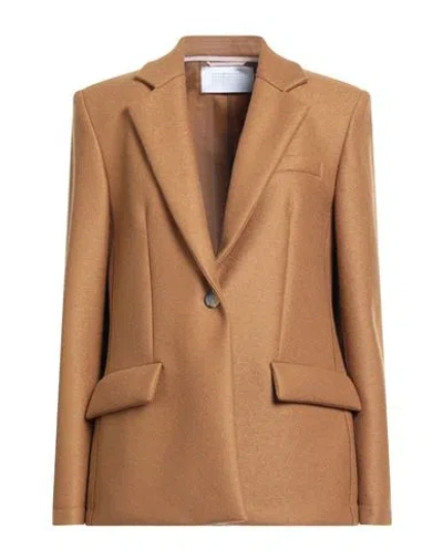 Harris Wharf London Woman Blazer Camel Size 6 Virgin Wool In Brown