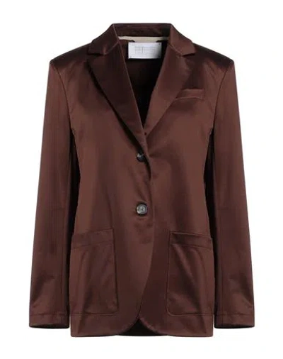 Harris Wharf London Woman Blazer Chocolate Brown Size 6 Polyester
