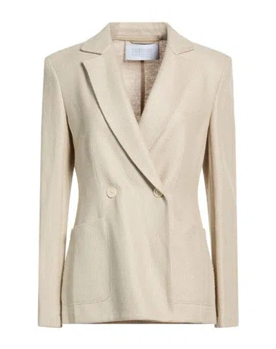 Harris Wharf London Woman Blazer Cream Size 6 Linen, Cotton In Neutral