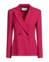 Harris Wharf London Woman Blazer Fuchsia Size 10 Virgin Wool In Pink