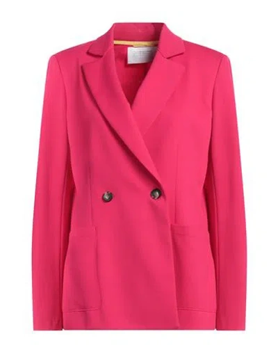 Harris Wharf London Woman Blazer Fuchsia Size 6 Viscose, Polyamide, Elastane In Pink