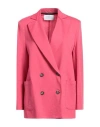 HARRIS WHARF LONDON HARRIS WHARF LONDON WOMAN BLAZER FUCHSIA SIZE 6 COTTON, POLYESTER