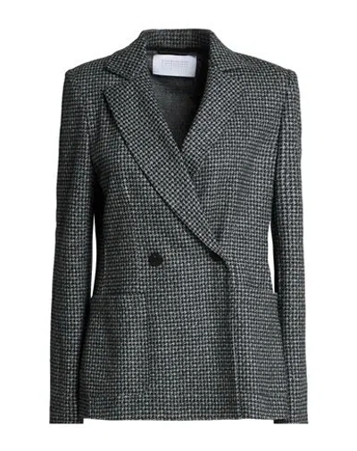 Harris Wharf London Woman Blazer Grey Size 6 Virgin Wool, Silk In Black