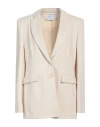 Harris Wharf London Woman Blazer Ivory Size 10 Viscose, Polyamide, Elastane In White