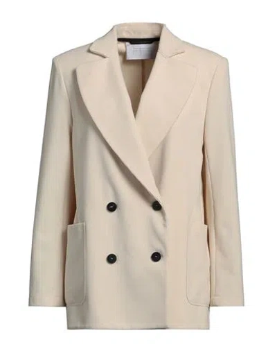 Harris Wharf London Woman Blazer Ivory Size 6 Polyester, Elastane In White