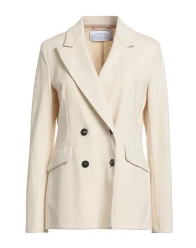 Harris Wharf London Woman Blazer Ivory Size 8 Viscose, Polyamide, Elastane In White