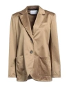 Harris Wharf London Woman Blazer Khaki Size 8 Polyester In Beige