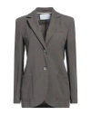 Harris Wharf London Woman Blazer Lead Size 12 Viscose, Polyamide In Grey