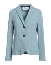 Harris Wharf London Woman Blazer Light Blue Size 6 Viscose, Polyamide, Elastane In Blue