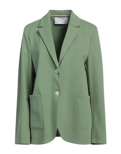 Harris Wharf London Woman Blazer Light Green Size 12 Viscose, Polyamide, Elastane In Green