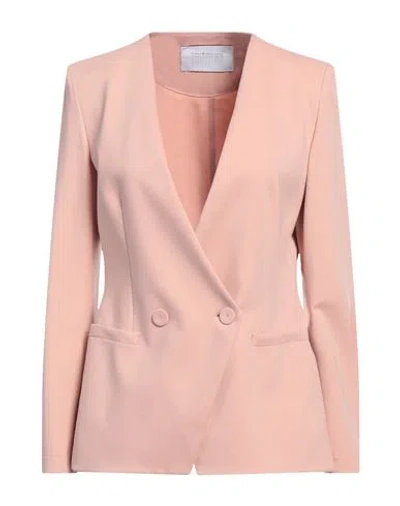 Harris Wharf London Woman Blazer Light Pink Size 12 Viscose, Polyamide, Elastane