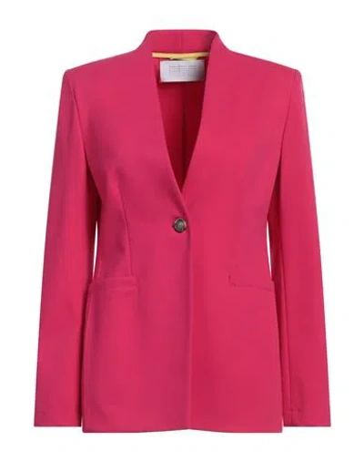 Harris Wharf London Woman Blazer Magenta Size 12 Viscose, Polyamide, Elastane