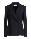 Harris Wharf London Woman Blazer Midnight Blue Size 4 Virgin Wool In Black
