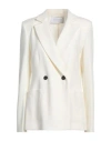 Harris Wharf London Woman Blazer Off White Size 8 Virgin Wool