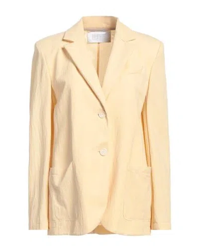 Harris Wharf London Woman Blazer Pastel Yellow Size 8 Viscose, Polyamide