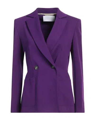 Harris Wharf London Woman Blazer Purple Size 4 Viscose, Polyamide, Elastane