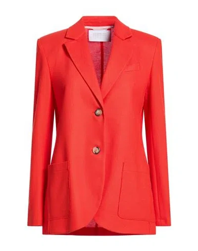 Harris Wharf London Woman Blazer Red Size 6 Cotton