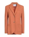 Harris Wharf London Woman Blazer Rust Size 12 Viscose, Polyamide In Red