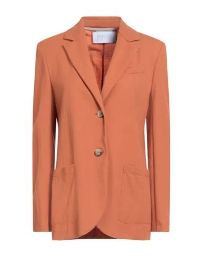 Harris Wharf London Woman Blazer Rust Size 12 Viscose, Polyamide