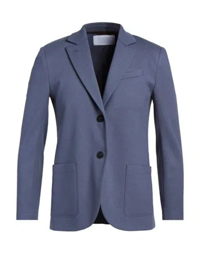 Harris Wharf London Woman Blazer Slate Blue Size 4 Virgin Wool