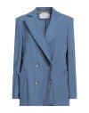 Harris Wharf London Woman Blazer Slate Blue Size 4 Viscose, Polyamide