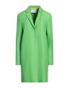 Harris Wharf London Woman Coat Acid Green Size 8 Virgin Wool
