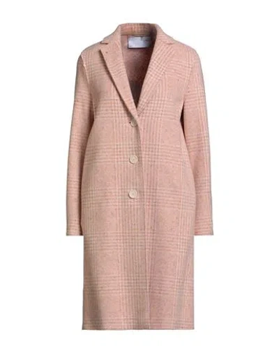 Harris Wharf London Woman Coat Apricot Size 10 Wool, Silk, Cotton, Viscose In Pink