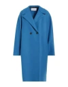 Harris Wharf London Woman Coat Azure Size 8 Virgin Wool In Blue