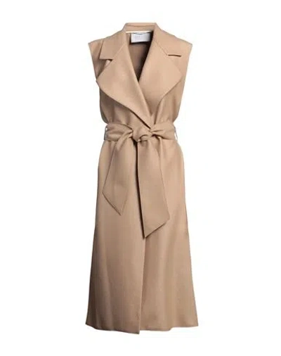 Harris Wharf London Woman Coat Beige Size 12 Virgin Wool