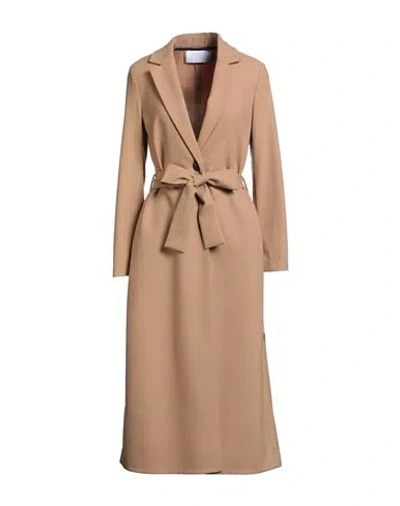 Harris Wharf London Woman Coat Beige Size 6 Cashmere, Elastane In Neutral